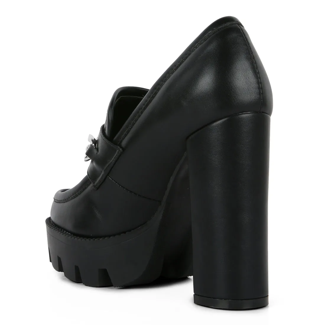 Y2K Chunky High Block Heeled Loafers